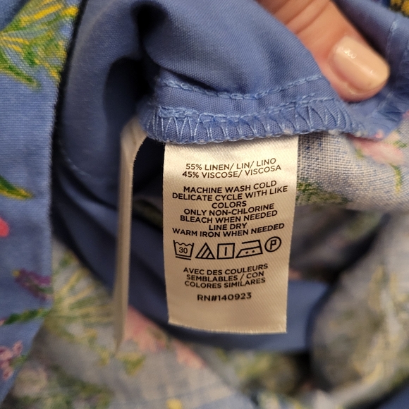 Loft floral pull-on slacks, Medium Petite - Picture 4 of 4